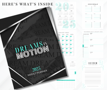 Load image into Gallery viewer, DIGITAL Dreams in Motion 2025 Weekly Planner
